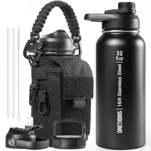 7 Everyday Items that Double as Self-Defense Tools ONETIGRIS 32oz Insulated Tactical Water Bottle with Straw & MOLLE Sleeve