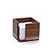 Produktbild NATUREHOME Notizzettelbox Zettelkasten CLASSIC aus massivem Nussbaum Holz - Zettelbox mit abgerundeten Kanten für Notizzettel 9x9cm