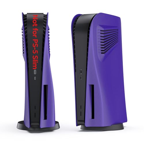 innoAura Plates for Disc Edition, Faceplates with Cooling Vents, Anti-scratch Dustproof Premium ABS Replacement Shell (Purple)