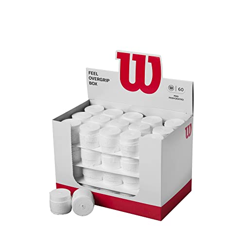 Wilson Pro Perforados Overgrip Agarres de Tenis, Unisex, Blanco