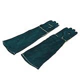 動物取り扱い手袋、犬用バイトスリーブ 動物管理用手袋 噛みつき防止保護手袋 犬の訓練用の噛みつき防止手袋 猫 鳥 ヘビ トカゲ 野生動物 爬虫類 (L)