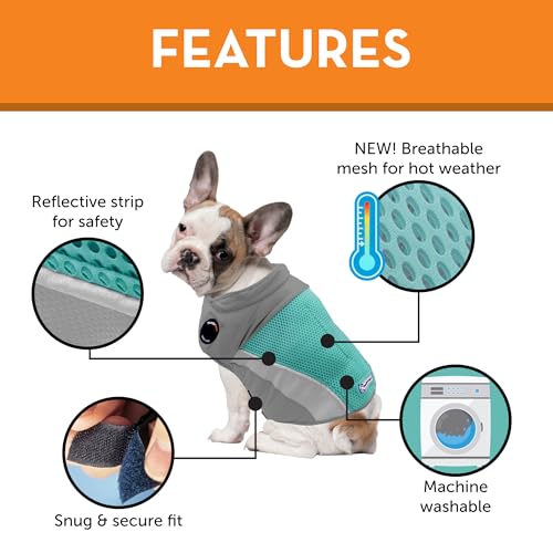 ThunderShirt Breeze for Dogs, XL, Aqua, extra atmungsaktives Netzgewebe, Hunde-Angstlinderungsweste für jeden Tag, Stress und Beruhigung bei Gewitter und Feuerwerk