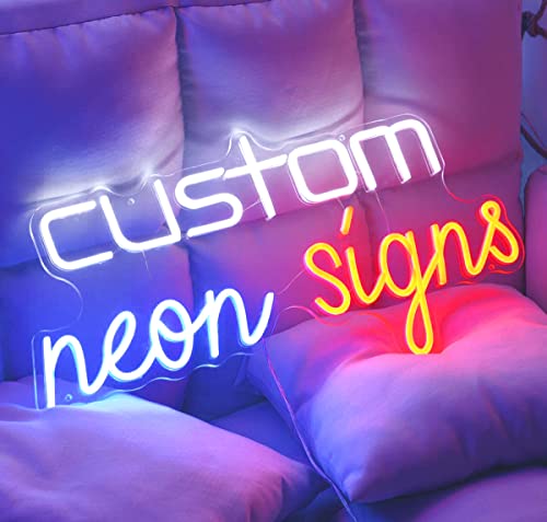 Custom Neon Signs for Wall Decor, Personalized Neon Sign Customizable LED Neon Signs for Bedroom Wedding Party Bar Cafe Business Logo Salon Birthday Gift Women Name Neon Light