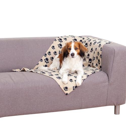 Image of TRIXIE Soft Pet Fleece Blanket for Dogs and Cats (Beige, L)
