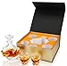 KANARS Whiskey Decanter Set - 25 Oz Crystal Liquor Decanter Carafe with 4 Rock Glasses 9 Oz For Bourbon, Scotch, Vodka, Rum or Whisky - Gift for Men Dad Husband Brother Adult Groomsmen - 5 Piece