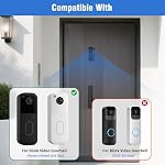 No-Drill Blink Doorbell Mount for All-new Blink Video Doorbell Camera(2nd Gen), Blink Adhesive Mounting Bracket, Easy to Install for Blink Doorbell Security System(Blink Doorbell Not Included), Black