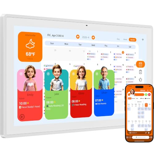 Image of 15.6'' Digital Calendar Touchscreen, Smart AI Wall Planner, No Subscription