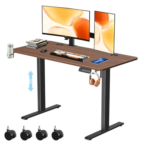 Amazon | 電動式昇降デスク 昇降式デスク 板幅120*奥行60cm