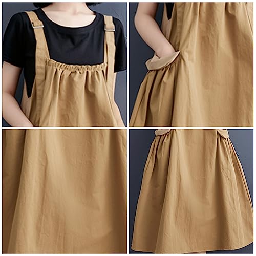 Namolit Vestido casual retrô feminino de comprimento médio, comprimento médio da panturrilha, de alg