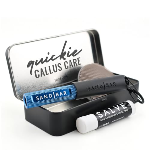 SandBar Callus Removal Hand Callus Remover Salve Balm Stick for Working Hands Lightweight Dead Skin Remover Tool Grit Surface Knurled Handle Magnetic Cap Hand File 4 - Blue