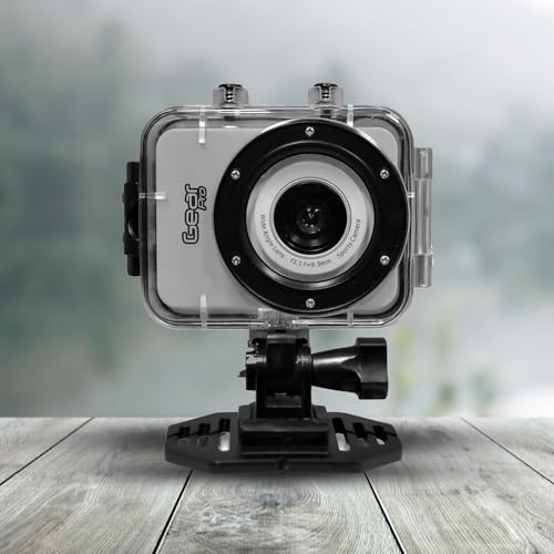 Image of Pyle Gear Pro Sports Action Camera - 1080P Full HD Waterproof Camcorder, 12MP Camera, 2.4 inch Touch Screen, USB & HDMI Ports, with Remote Control, 1500mAh Lithium Battery, Mounting Accessories (Silver)