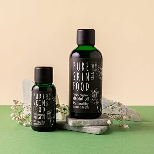 Bio Zahnöl zum Ölziehen von PURE SKIN FOOD | für starke Zähne und gesundes Zahnfleisch | 100% bio-zertifizierte Inhaltsstoffe & vegan | 100 ml
