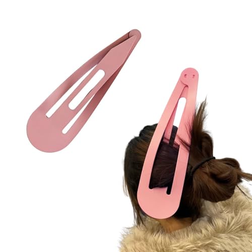 Pinza grande para cabello mujer color rosa miniatura 1