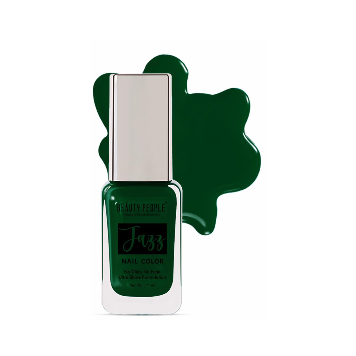Beauty People Jazz Nail Color |Chemical Free | Glossy Finish & Long Lasting Nail Paint| Quick drying Nail Polish | Perfect Nail Polish for Women (11 ml) (Go green, 11 ML)-image-49