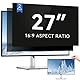IPROKKO 2 Stück 27 Zoll Computer Sichtschutzfolie for 16:9 Monitor, Abnehmbarer Sichtschutz Anti Blaulicht Blendschutz Blickschutzfolie Displayschutz Blickschutzfilter für 27zoll Hp Dell Acer Lenovo