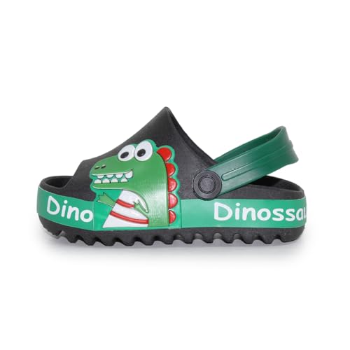 Sandália Dinossauro Chinelo Dinossauro Babuche Slide Baby (Preto, BR, Criança de 1 a 3 anos, Numéric