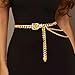 Kesvb Waist Chain Belt Fashion Body Belly Chain Jewelry Rave Accessories for Women (Gold)