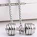 Produktbild QWKLNRA Unisex Anhänger Halskette,Titanium Steel Dumbbell,Vintage Gothic Choker Amulet Novelty Chains for Men Women Valentine's Day Gift Rock Jewellery Accessory Party Birthday Gift,60Cm