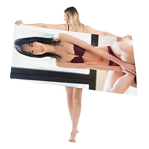 ビーチタオル 大判ビーチタオル 厚手 バスタオル 超吸水 ビーチマット おしゃれ タッセル付き インテリア 多用途 (84cm*132cm)