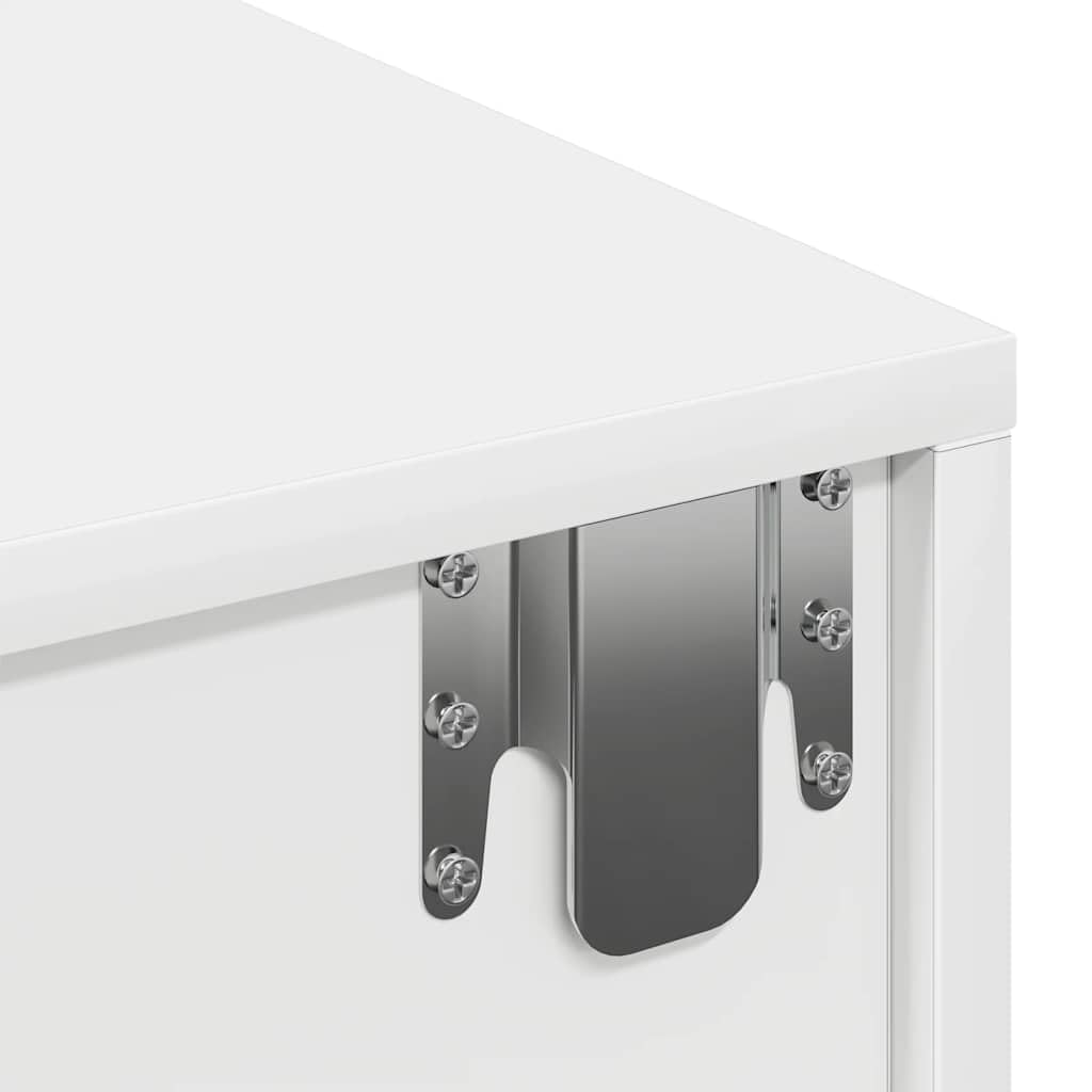 Genérico Estante de Pared con cajones de Madera contrachapada Blanco,Estanterías,Estantes y estanterías-859977