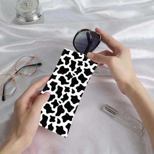 Image of Anikathy 2Pcs Sunglass Eyeglass Glasses Case Soft PU Leather with Cleaning Cloth Cute Glasses Pouch Bag for Men Women Girs