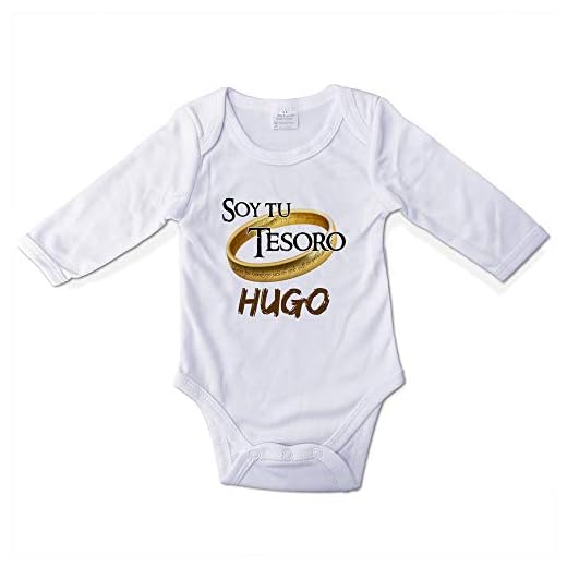 LolaPix Body personalizado bebé con nombre. Regalos personalizados para bebés. Bodies personalizados manga larga. Varias tallas. Señor de los Anillos