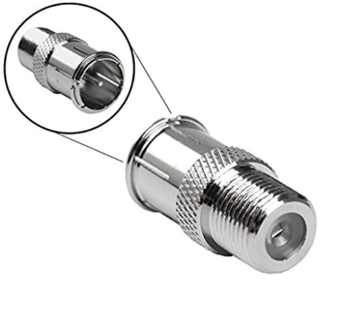 Cess F-Jack To F-Quick Push On Plug - F Type Male To F Type Female Tv Adapter (2 Pack) #TOP2