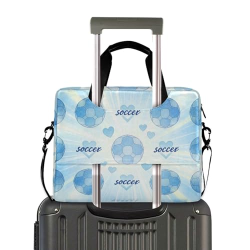 Funda para Laptop 15.6 in con Asa y Correa Azul Pastel miniatura 4