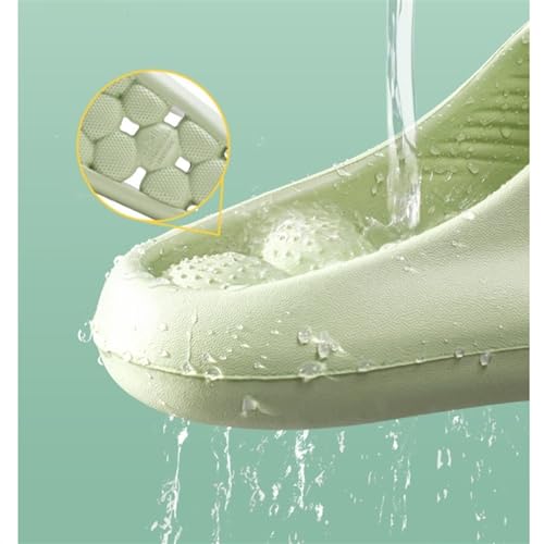 Beach Sandals Thick Bottomed Slides Slippers with Drainage Holes Non Slip Quick Drying Shower Bathroom Sandals for Women and Men Pillow Slippers(Black,40/41)2