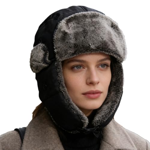 Ushanka bonnet d'hiver chaud résistant au vent avec cache-oreilles