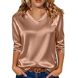 Design : dotée d'un élégant décolleté en V associé à des manches trois-quarts polyvalentes, cette blouse met en valeur la silhouette tout en allongeant le décolleté. La longueur des manches convient à plusieurs saisons.