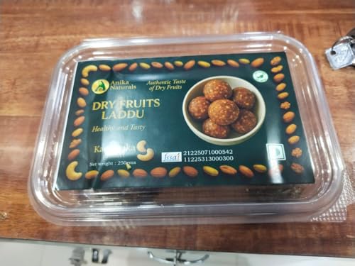 Image of Anika Naturals Dry Fruits Laddu | Mixed Dry Fruits | Traditional Sweet Balls | No Added Sugar or Jaggery | Sweet Snack for Festive Gifting and Snacking Pack | No Preservatives - 250gm