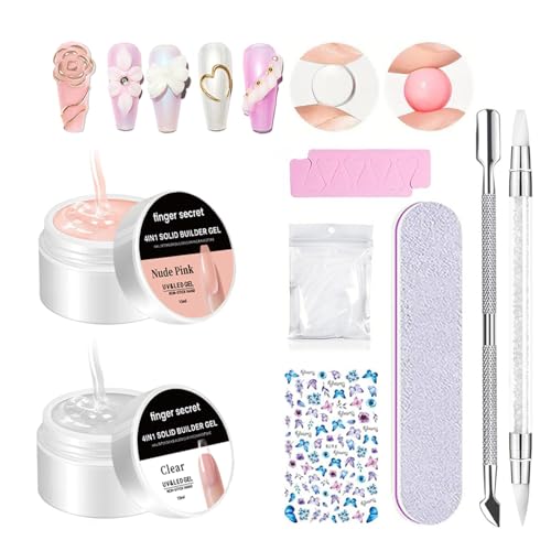 Solid Builder Gel for Nails 3D Nail Sculpting Gel Stable Non-Sticky For Nail Extension Carving DIy Salon Home 0.34oz