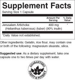 Swanson Full Spectrum Jerusalem Artichoke 400 Milligrams 60 Capsules