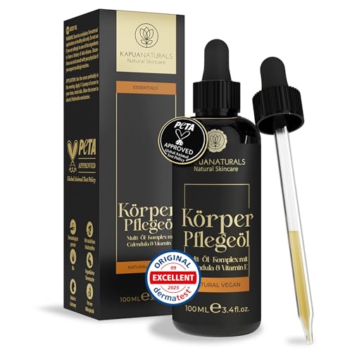 Aceite corporal bio hidro‑lipídico • Body Oil con ácido hialurónico & caléndula • para una piel firme y cuidada • para estrías y celulitis • cuidado de cicatrices & aceite de masaje • 100 % natural