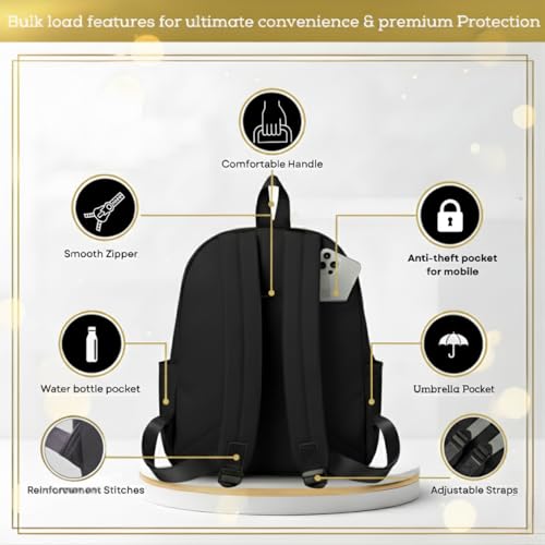 Image of VISMIINTREND College Backpack for Women, Girls |fits 13 Inch Laptop| Nylon Casual Daypack|Stylish Backpack|Bags for Tution | School | Travel |New Year Gifts