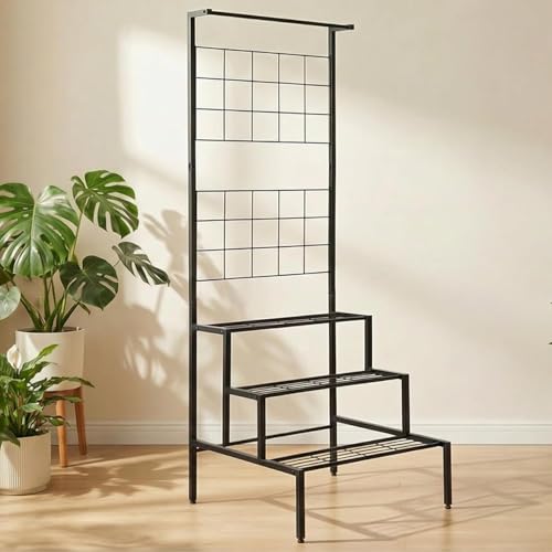 Image of Bee Creative Plant Stands for Outdoor Balcony, Flower Pot Stand for Indoor Plants, Large Metal Planter Stand for Living Room, home decor, Indoor & Outdoor plants Stand (3 STEP B)