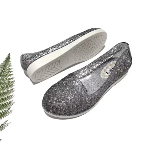 Image of Women's Jelly Sandals Ballet Shoes Slip On Flats Hollow Out Loafers