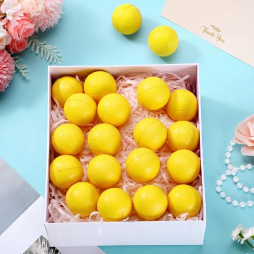Zhanmai 20 Pcs Mini Volleyball Stress Balls Bulk 1.6 Inch Small Volleyball to Throw to Crowd Little Tiny Foam Sports Ball with Mesh Drawstring Bag for Team Gifts School Carnival Reward (Yellow) - Image 7