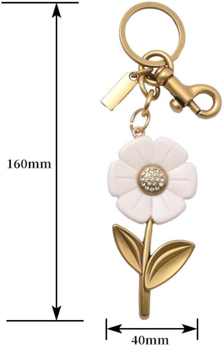 Little Daisy Purse Charm Keychain - Blooming Flower Bag Charms for Handbags - Gifts for Her - Image 6