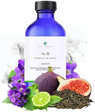 SLK Aroma, No. 11 Hotel Scented Aroma Oil, Ultra-Luxe Home Fragrance Oil for Waterless Diffusers and Essential Oil Diffusers. Bergamot, Black Tea, Amber, Freesia, Cedar, Musk, Essential Oil Blend