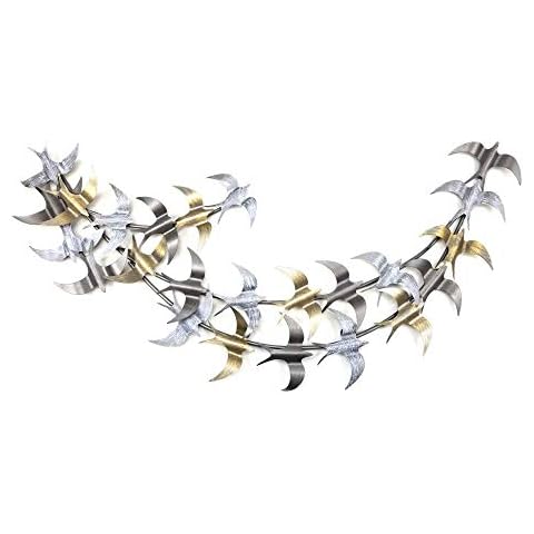 Large Contemporary Metal Swallow Birds Wall Art Cover