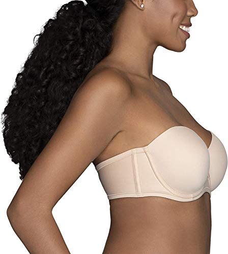 Image of Vanity Fair Women's Beauty Back Smoothing Strapless Bra, 4-Way Stretch Fabric, Lightly Lined Cups up to H