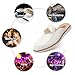 XQWFH Men's Casual Slip-on Mule Loafer,Mens Leather Fashion Backless Dress Slippers Comfy Lightweight Walking Penny Shoes for Men(White)