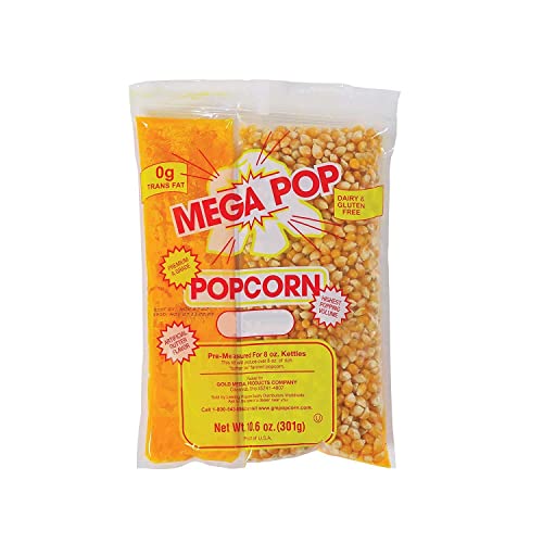 BeeQ BOX - (Pack of 12) Mega Pop Popcorn, Oil and Salt Kits - 10.5 oz., 16.50 Pound (Pack of 1) image 4