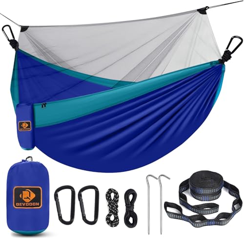 Image of Hammock for Kids, Camping Hammock with Mosquito Net, Lightweight Nylon Portable Hammock with 10ft Tree Straps,Children Hammocks for Travel Hiking Backpacking Beach Patio