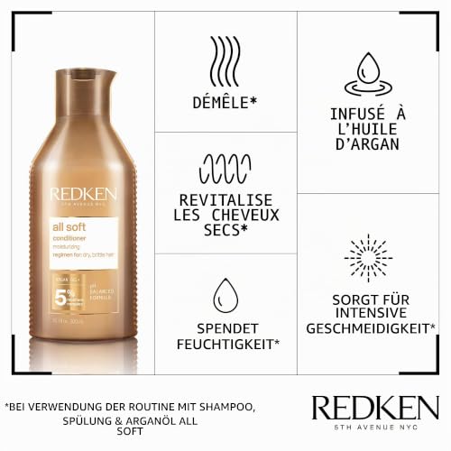 Redken All Soft Conditioner 1000ml, Geruchlos – Ansicht 3