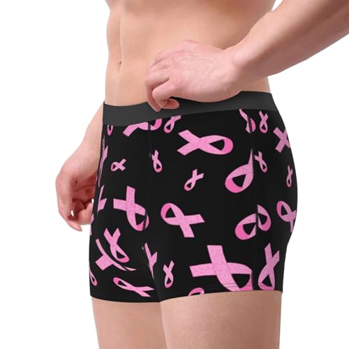Breast Cancer Awareness Print Underwear For Men Comfy Cozy Holiday Boxer Briefs3