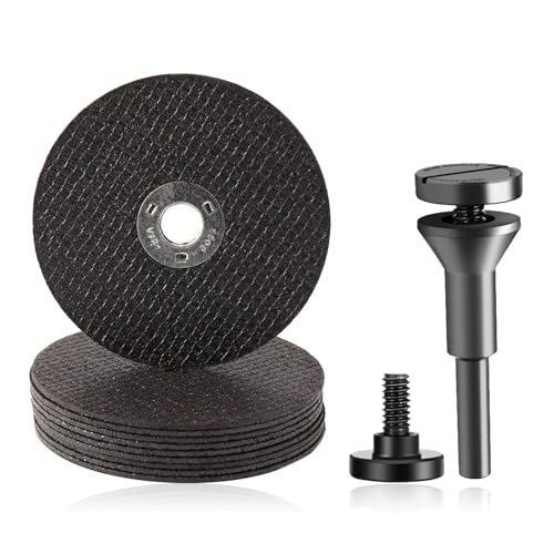 1/4 Stem Mounting Mandrel with 10pcs 3 inch Cut Off Wheels Kit,Drill Bit Tool Die Grinder,Sturdy Replacement Cut Off Wheel Set,Die Grinder Rotary Tools for Cutter Discs Rotary Tool Drill Attachment