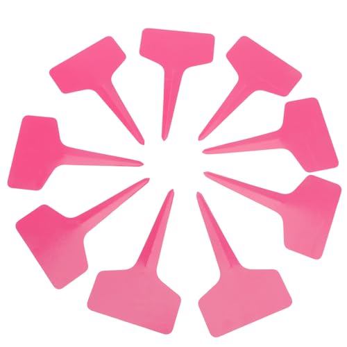 UPKOCH 100 piezas Etiquetas T Tipo Impermeables para Jardín Resistentes y Reutilizables Marcadores de Plantas Rojos Resistentes al Agua Sol Paquete de Unidades para Macetas y Huertos